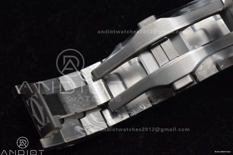 40mm Santos SS V de SS Cartier MIYOTA Dial on Blue 1047 BVF Bracelet Colorful Edition 9015 SmartLinks Best 1:1 1024